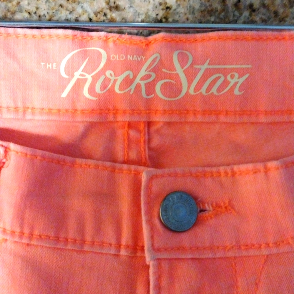 Bright Neon Orange Jeans EUC - Picture 4 of 5
